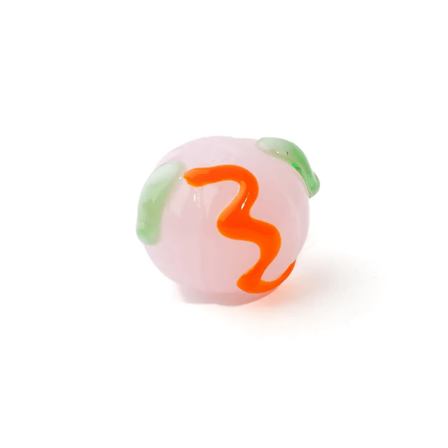 12.5 x 15mm Pumpkin Lampwork Beads - Pink (3 Pieces)