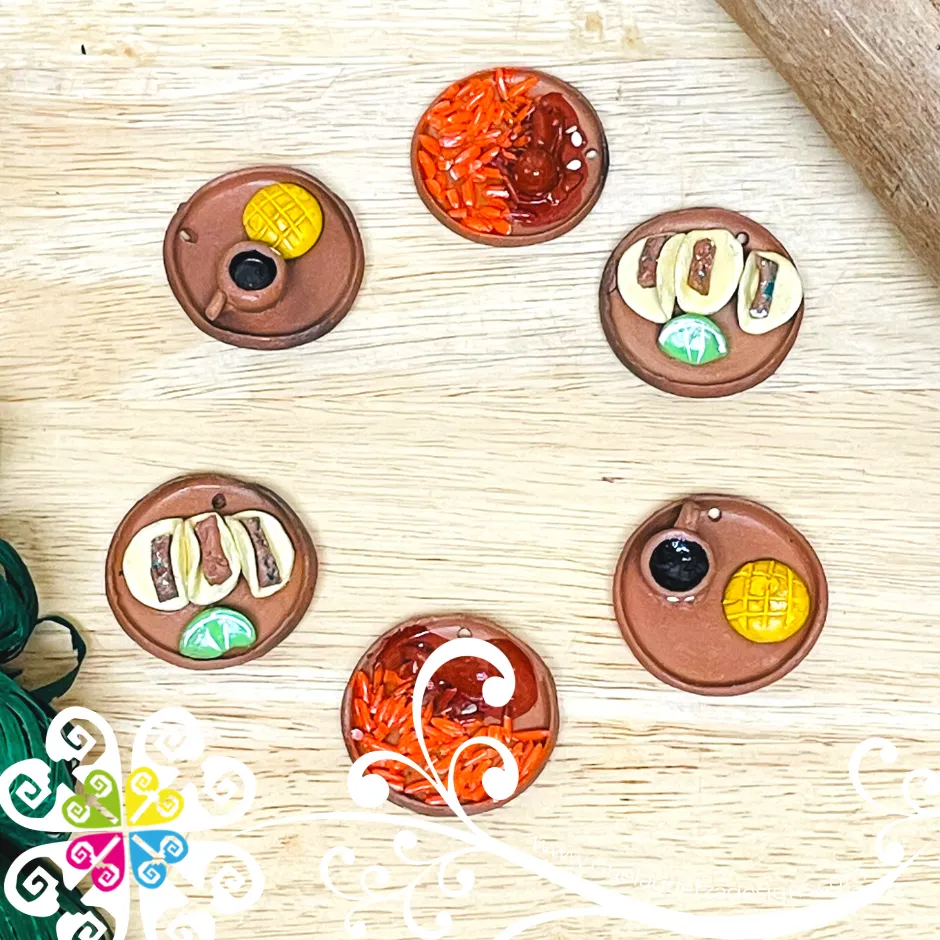 Comidita Clay Ornament - 6 pcs Set