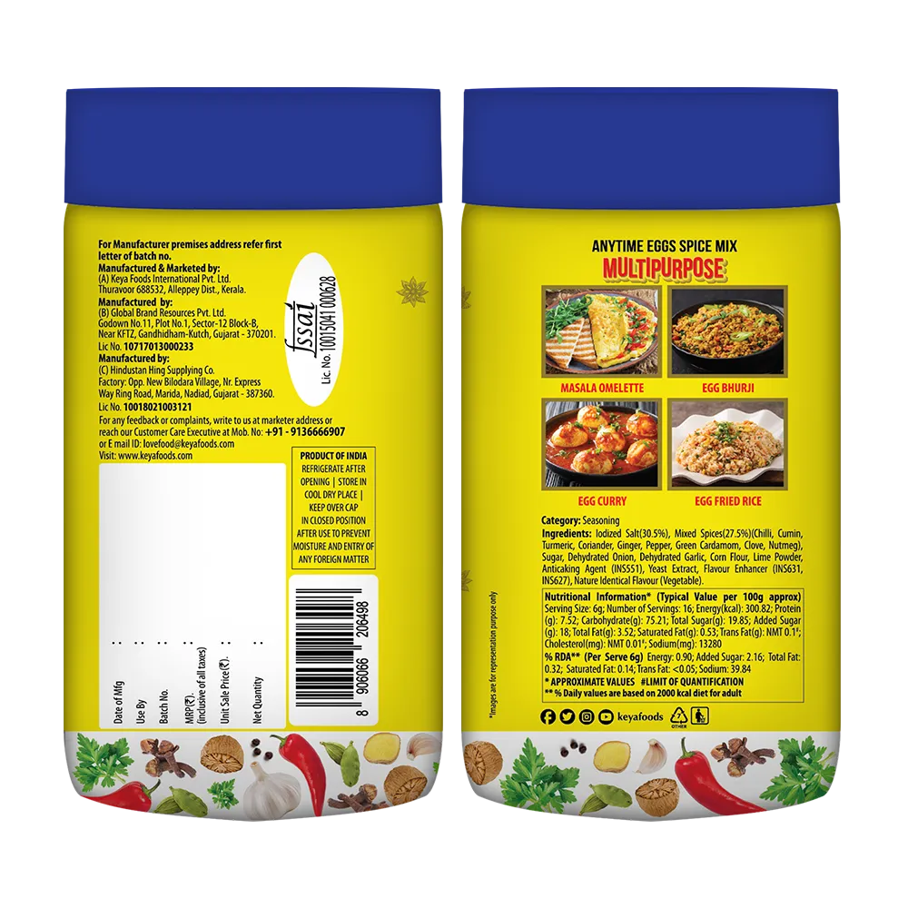 Keya Any Time Eggs Spice Mix 95g
