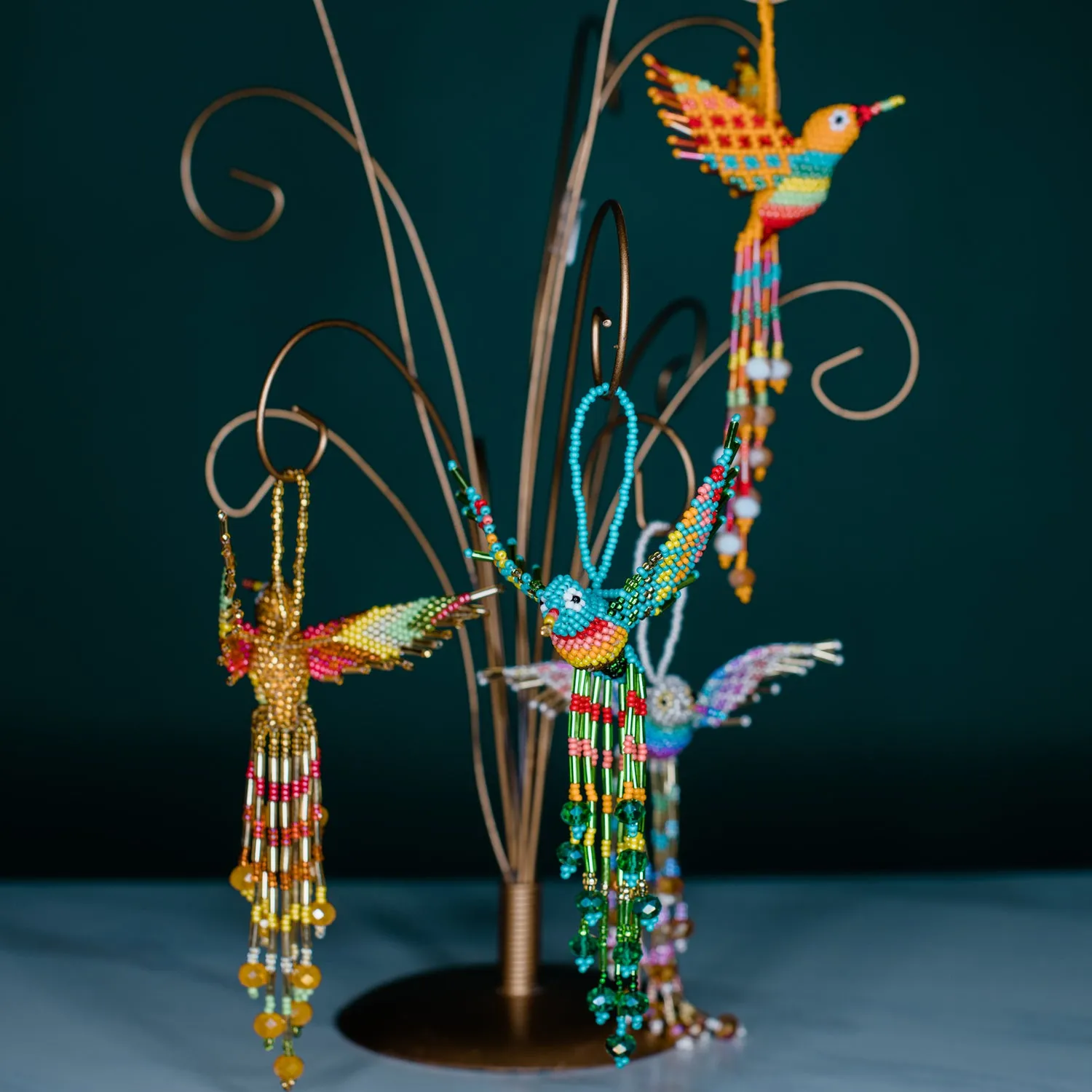 Large Beaded Hummingbird Ornament