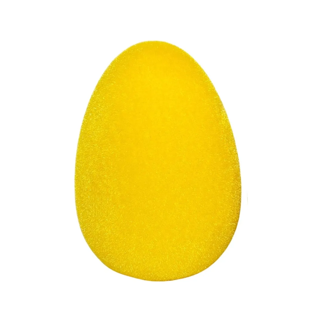 Large Flocked Egg Figurine