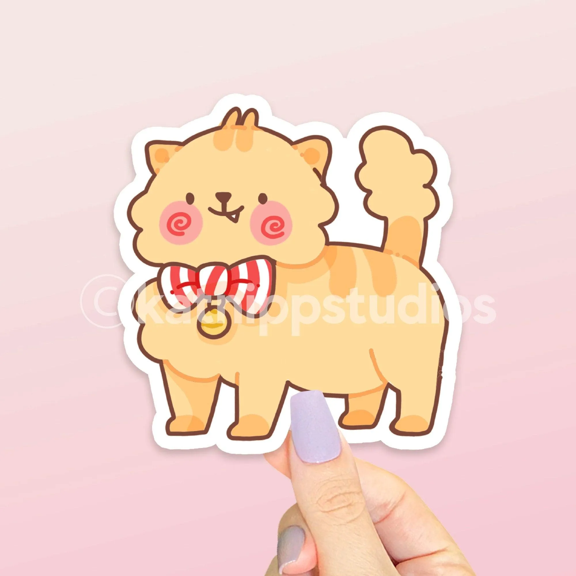 Peppamint the Cat Christmas Sticker Bundle | Festive Holiday Die Cut Vinyl | Kawaii Cat Christmas Decorations
