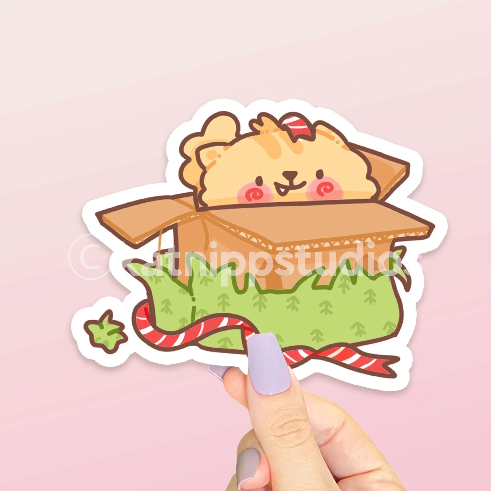 Peppamint the Cat Christmas Sticker Bundle | Festive Holiday Die Cut Vinyl | Kawaii Cat Christmas Decorations