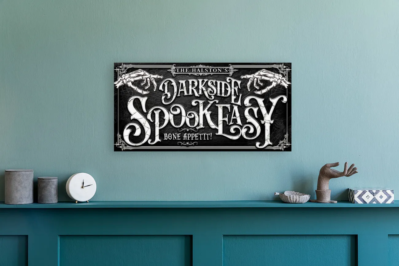 Spookeasy Sign: The Ultimate Scary Skeleton Halloween Wall Decor Sign