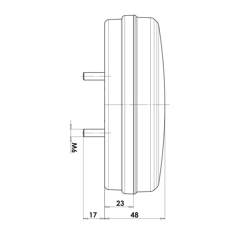 WAS W153DD Round Rear Light with Dynamic Indicator