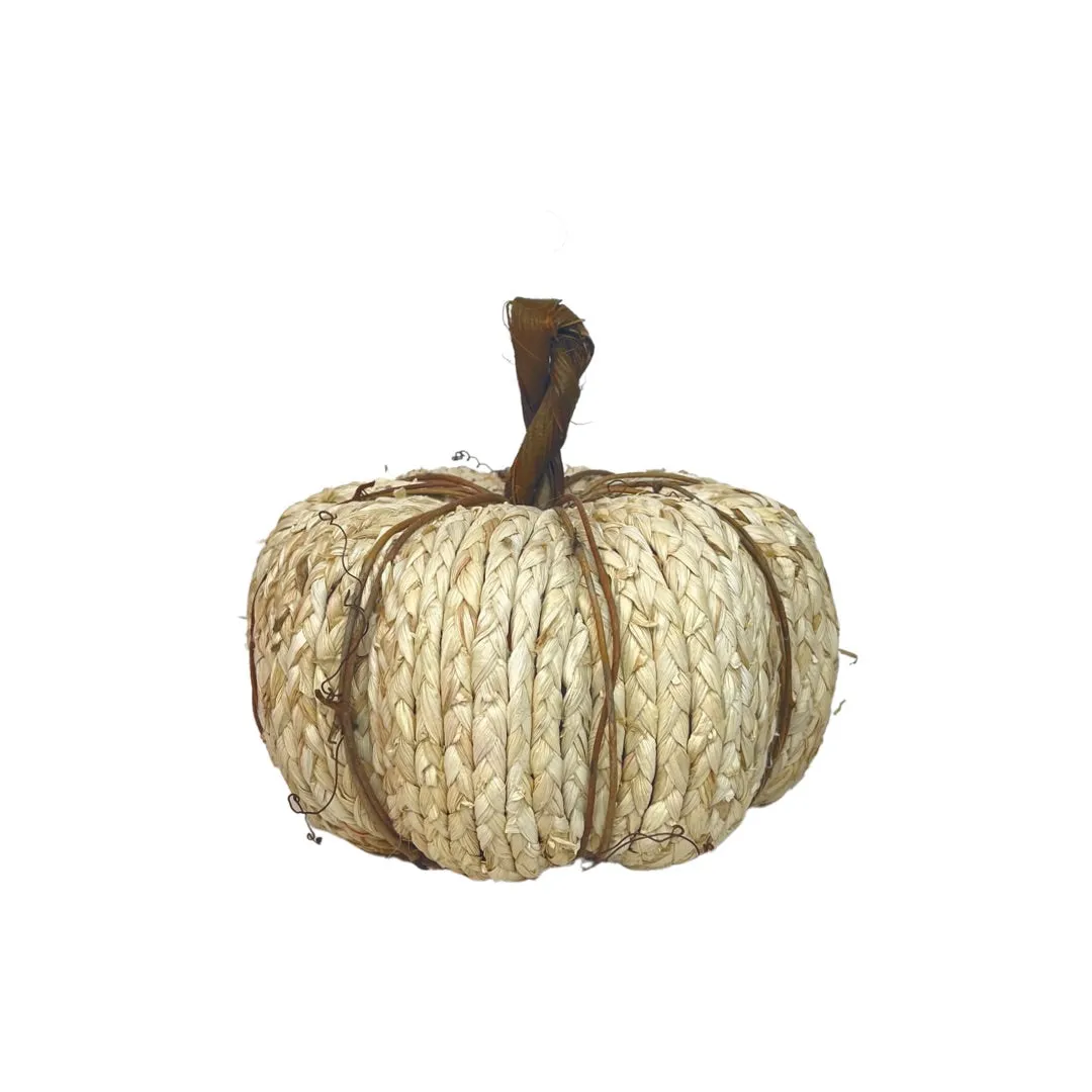 Woven Corn Husk Pumpkin, Small